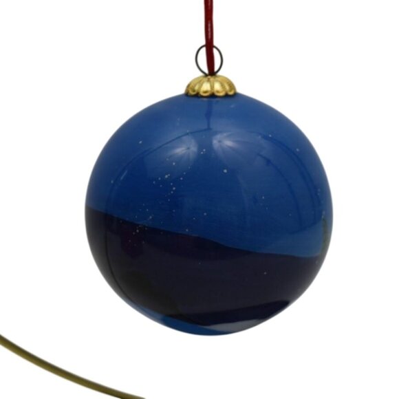 Hand Painted Lighthouse Scene Christmas Ornament - Cape Neddick Nubble Lighthous - Picture 4 of 5